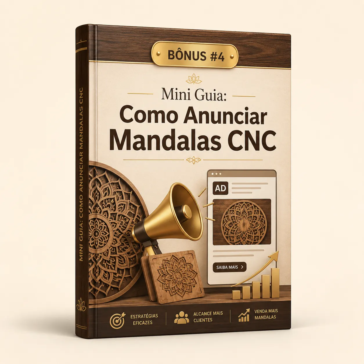 Capa do bônus 4: Mini Guia: Como Anunciar Mandalas CNC