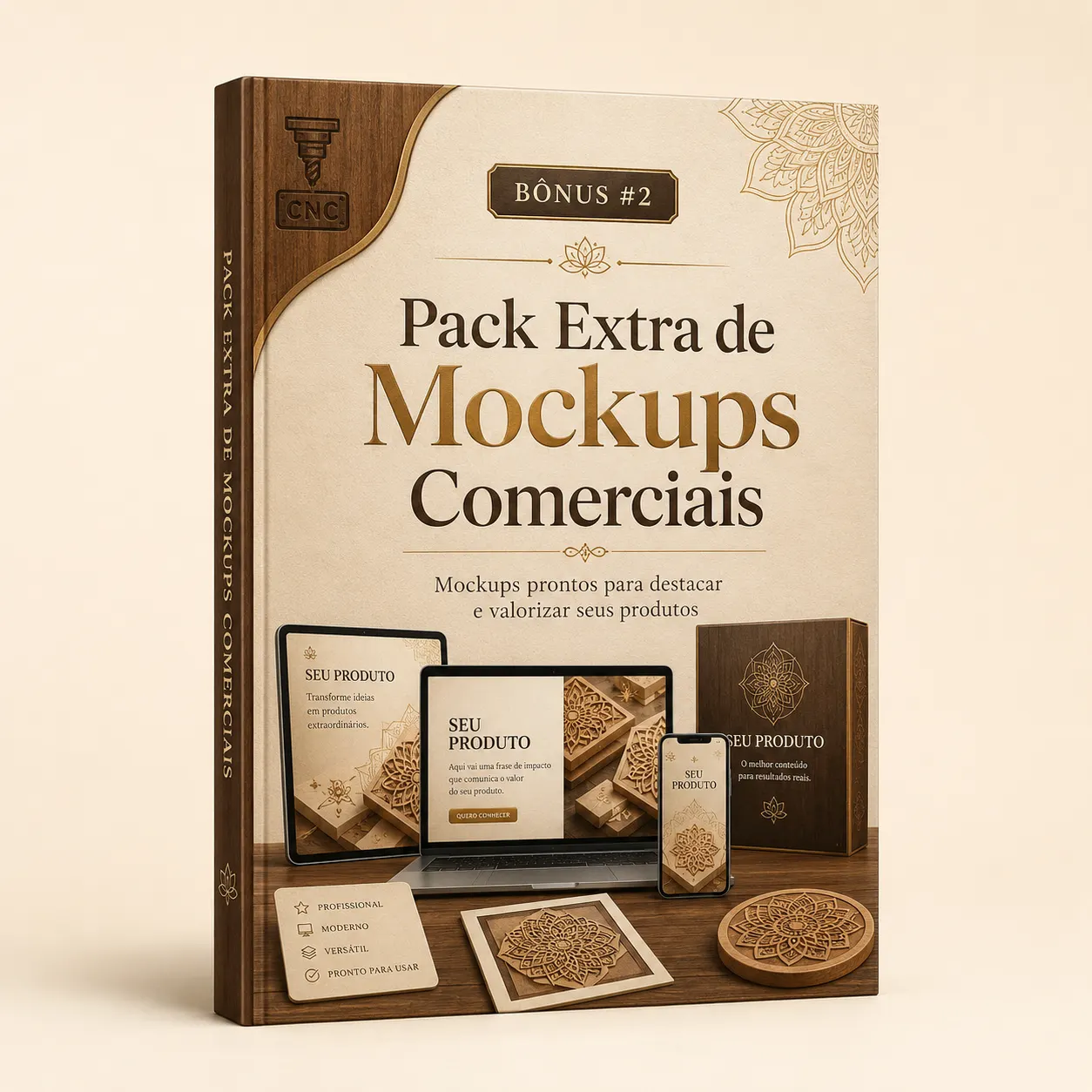 Capa do bônus 2: Pack Extra de Mockups Comerciais
