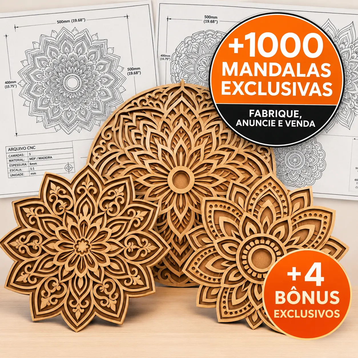 Modelos de mandalas CNC