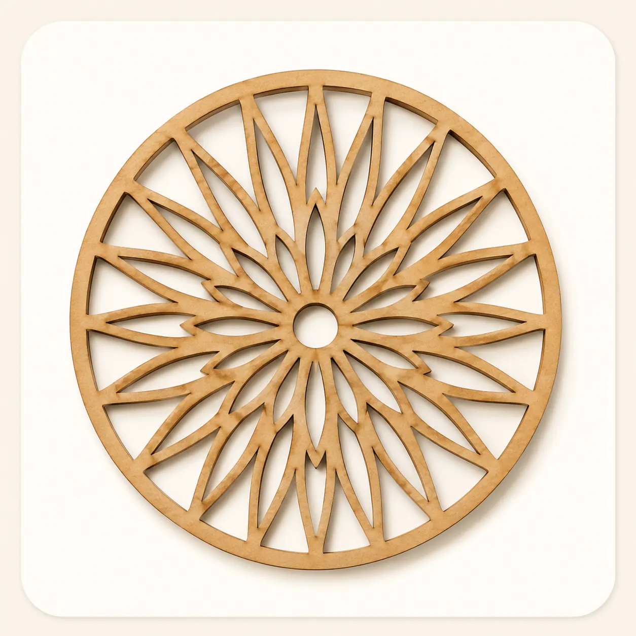 Mandala floral vazada para CNC